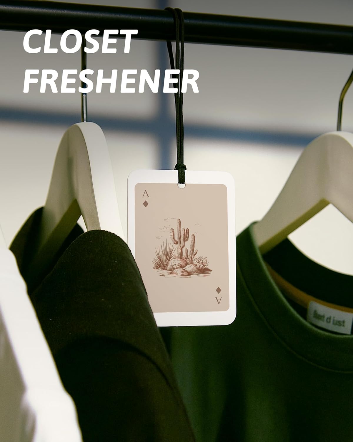 Boho Beige Western Car Air Freshener 4 Pcs, Preppy Cowgirl Cow Skull Cactus Ace Card Hanging Air Freshener for Cars Closet Drawer Books, Cute Western Car Accessories Mirror Decor for Women thumbnail