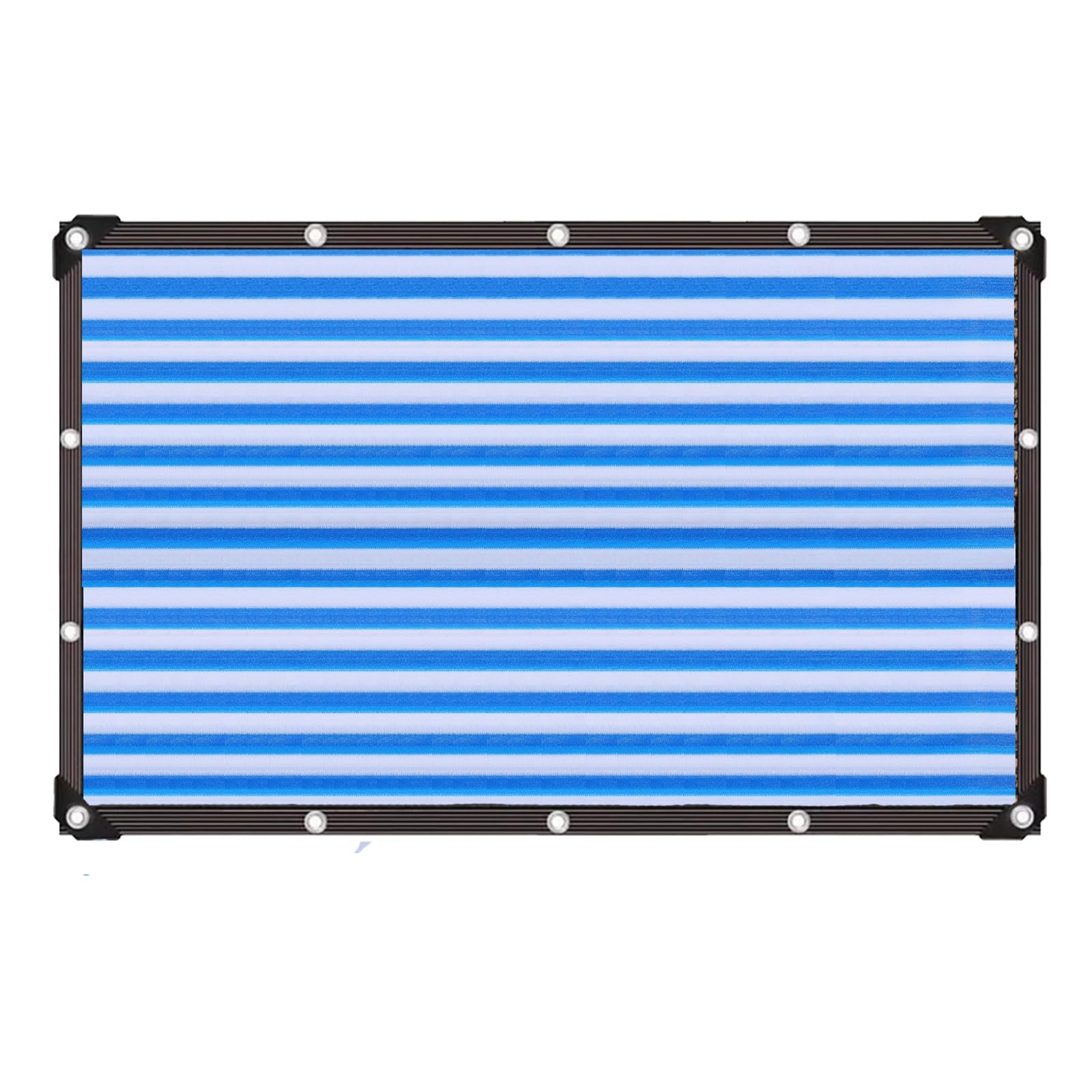 Voile d'ombrage rayures bleues pour terrasse et piscine