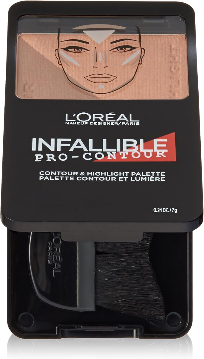 Paleta de contorno L'Oréal Paris Infallible Pro, profunda/profunda, 0,24 oz.