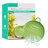Refrigerator Deodorizer Odor Eliminator, Last for 10 Yeas Fridge Deodorizer Compact Fridge Freshener Deodorizer More Effective Than Baking Soda Bamboo Air Purifying Bags,Grass Green
