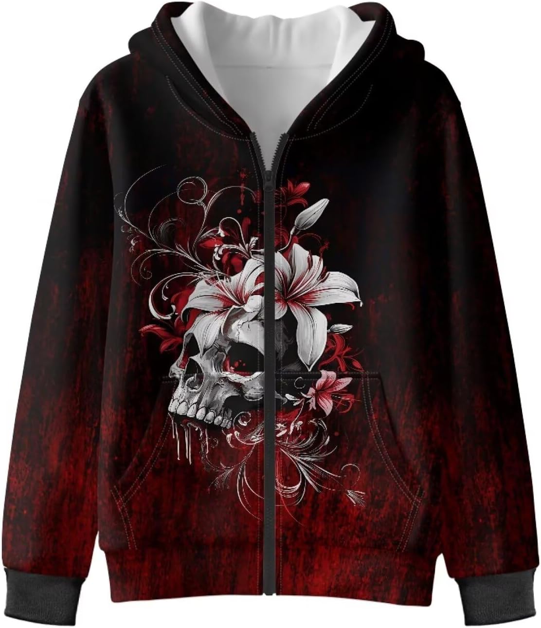 Pensura Zip Up Hoodies Long Sleeve Hooded Jacket Oversized Sweatshirt with Pockets Youth