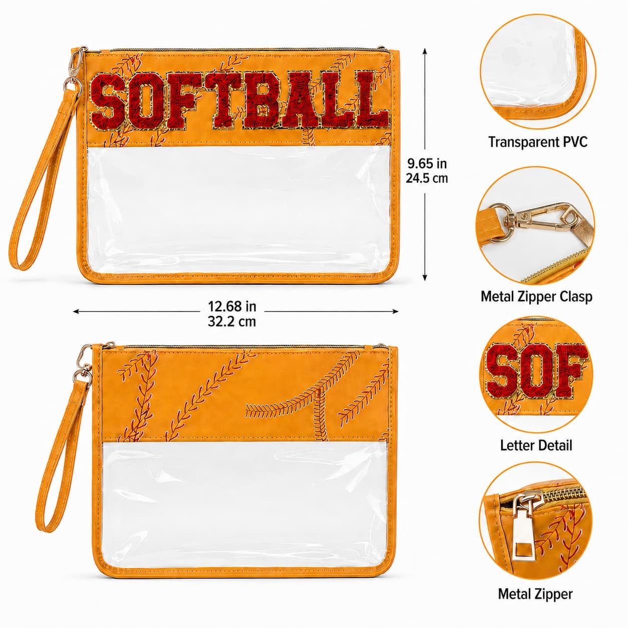 Set di accessori per softball, da uomo e da donna | Con occhiali da sole UV, custodia trasparente, elastici per capelli, fasce per capelli, bottiglia a tenuta stagna da 600 ml e