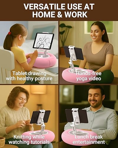 Miniatura 6 de Soporte de Almohada Kindle para Cama, Soporte Ajustable para Tableta y Teléfono para iPad, Kindle, Sofá – Soportes para Aperitivos y Bebidas, 50