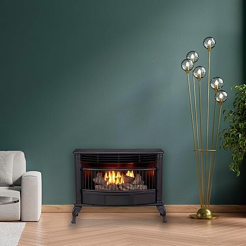 Miniatura 3 de Duluth Forge Estufa de gas natural sin ventilación - 25,000 BTU, control T-Stat, acabado negro - Modelo # QSN250T Gas natural,Propano líquido