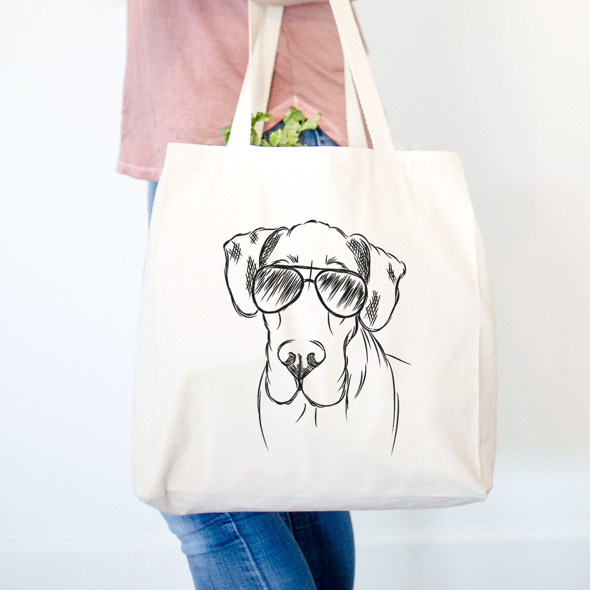 Titus The Great Dane wytrzymała 100% bawełna płótno tote zakupy wielokrotnego użytku torba na zakupy 14,75 x 14,75 x 5