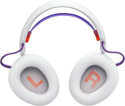 JBL Quantum 650, Casque Gaming sans Fil Bluetooth, Son Spatial JBL Quantum, Micro à réduction de Bruit, câble USB-C, 45 h d’autonomie, pièces remplaçables, compatibilité multiplateforme, Blanc - 6