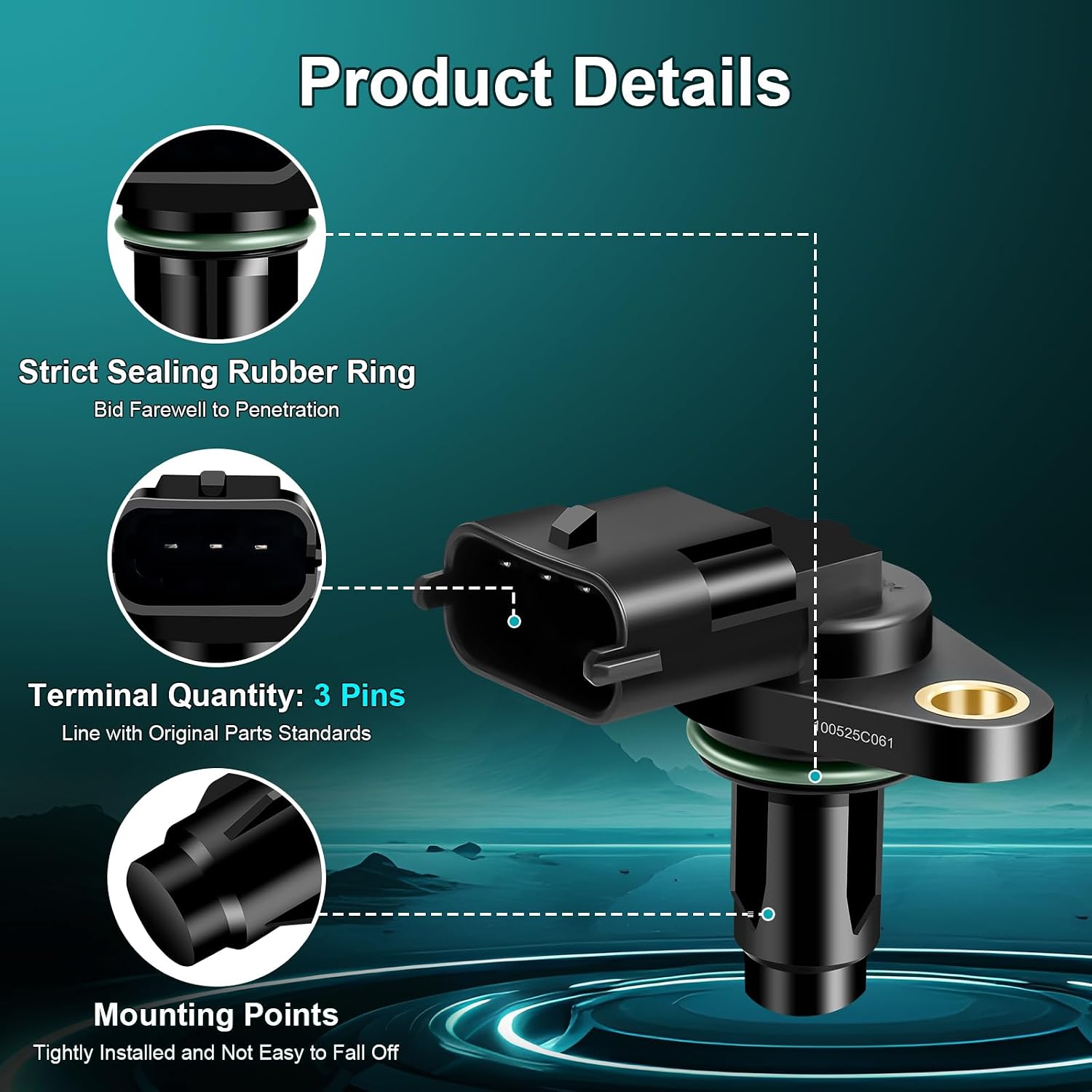 Camshaft Position Sensor Compatible with Hyundai Azera 2012-2017, Genesis Coupe 2012-2016, Santa Fe 2013-2018, Kia Cadenza Sorento 2014-2016, Sorento 2014-2016 V6 3.3L 3.8L Replaces 393183C500, PC946
