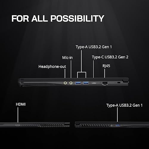 Miniatura 9 de MSI Portátil para juegos Thin GF63 FHD 144Hz de 15.6 pulgadas, procesador Intel Core i5-12450H, NVIDIA GeForce RTX 2050, 64GB RAM, 2TB PCIe SSD,