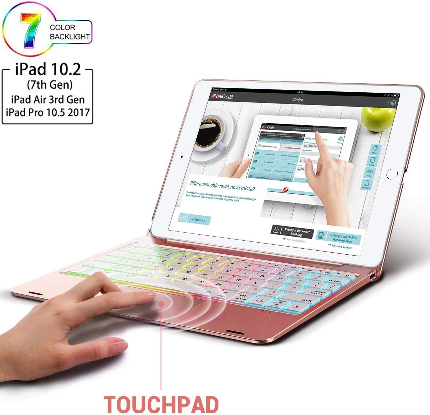iPad Keyboard Case with Trackpad for