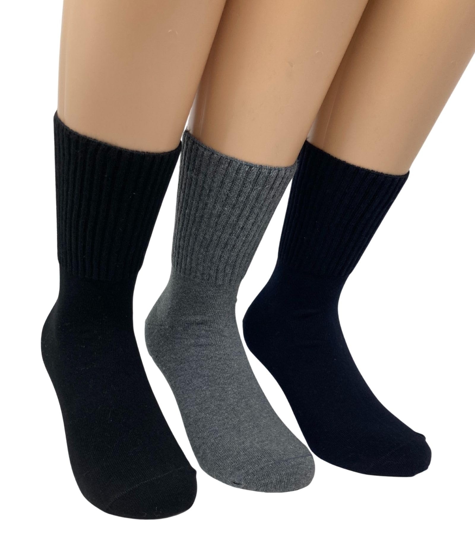 12 Paia Calze Diabetiche Non Elastiche – Senza Cuciture E Non Leganti – Uomo/Donna, Taglia 6-11 - Foto 4