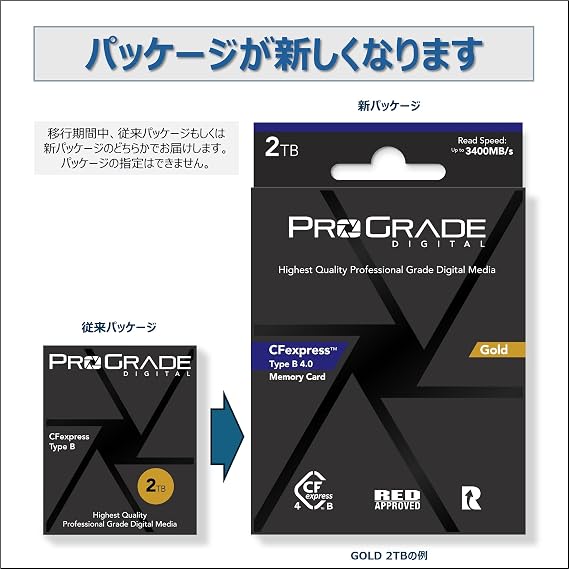 ProGrade Digital CFexpress 2.0 Type B GOLD 128GB Memory Card ProGrade Digital Genuine Imported Product