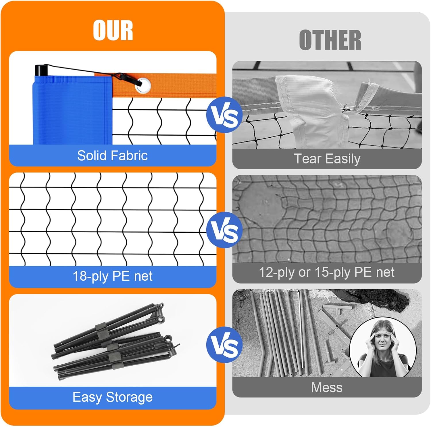 Pickleball Set with Net and Paddles 5FT Wide Indoor Mini Portable Pickle Ball Practice Net Small Equipment Training Net, for Driveways, Outdoor Home