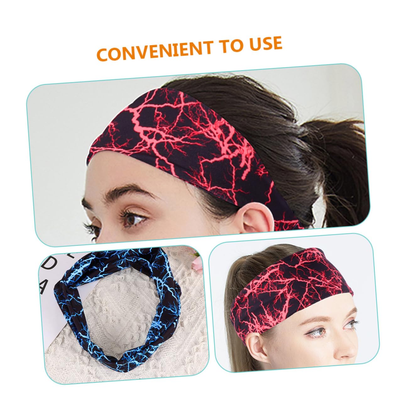 ifundom Fitness Antiperspirantgürtel Trainieren Haarbänder Frauen Sportstirnband Schweißbänder Satin-Stirnband Jungen Stirnband Bands Elastische Haarbänder Polyester