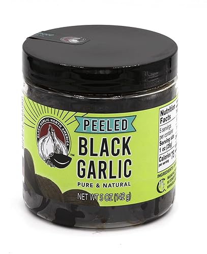Ajo pelado negro (5 oz.)- Certificado por Kosher