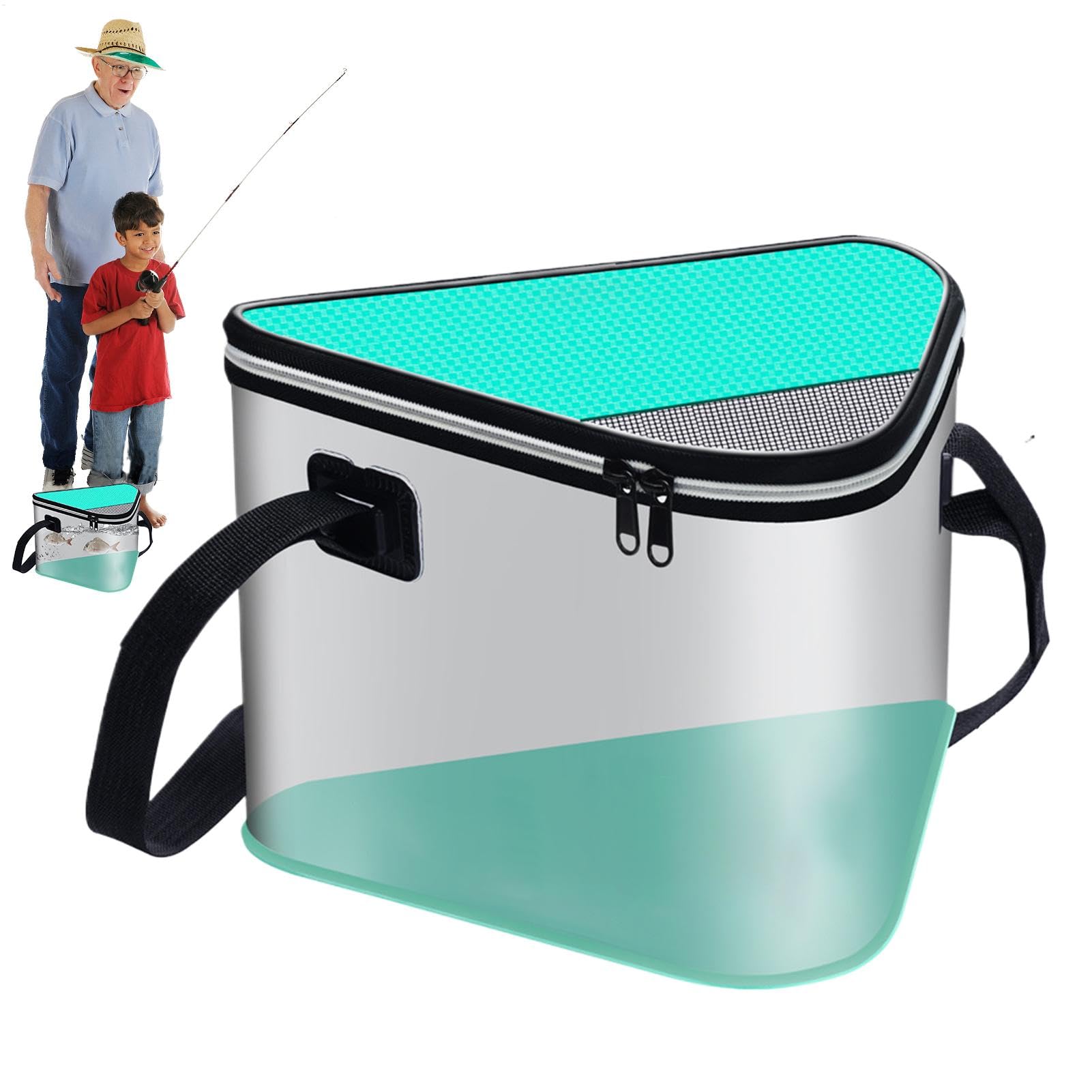 Seau de pêche compact haut de gamme pour rangement de matériel