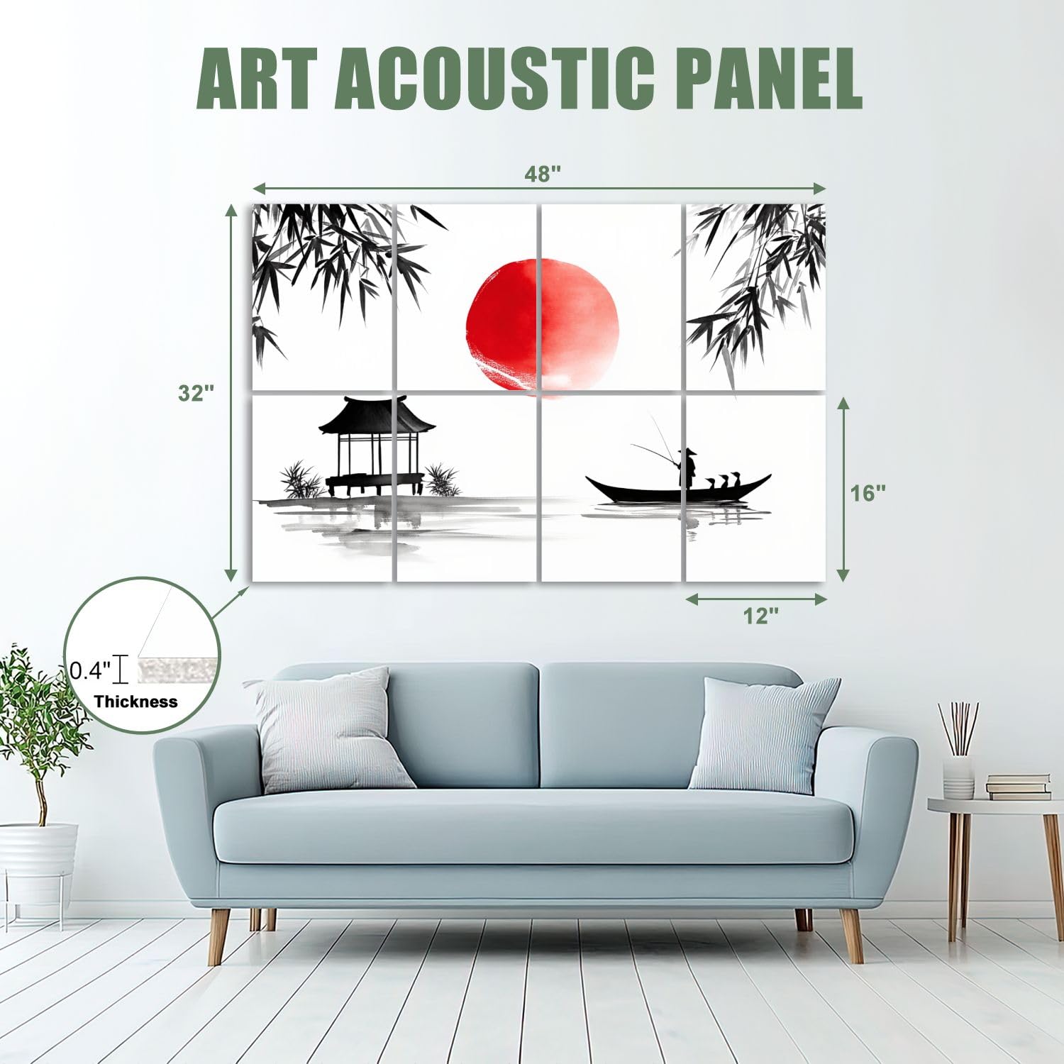 Amazon.com: 8 Pack Art Acoustic Panels Self Adhesive Japan
