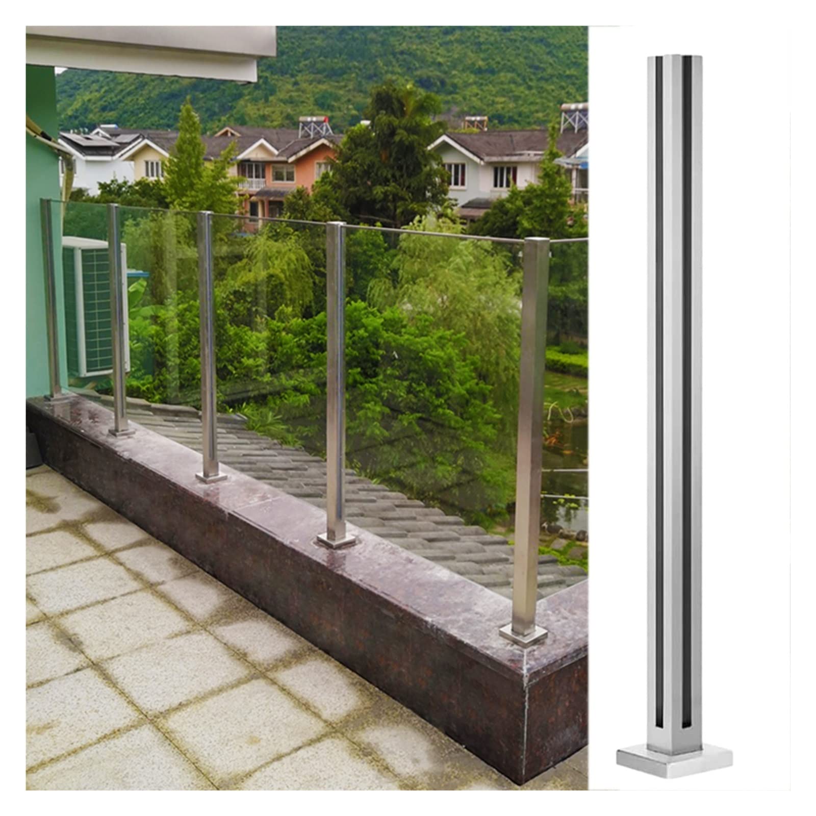 Kit de clavette pour balustrade 10/12 mm | Poteau de serrage d'angle Dus