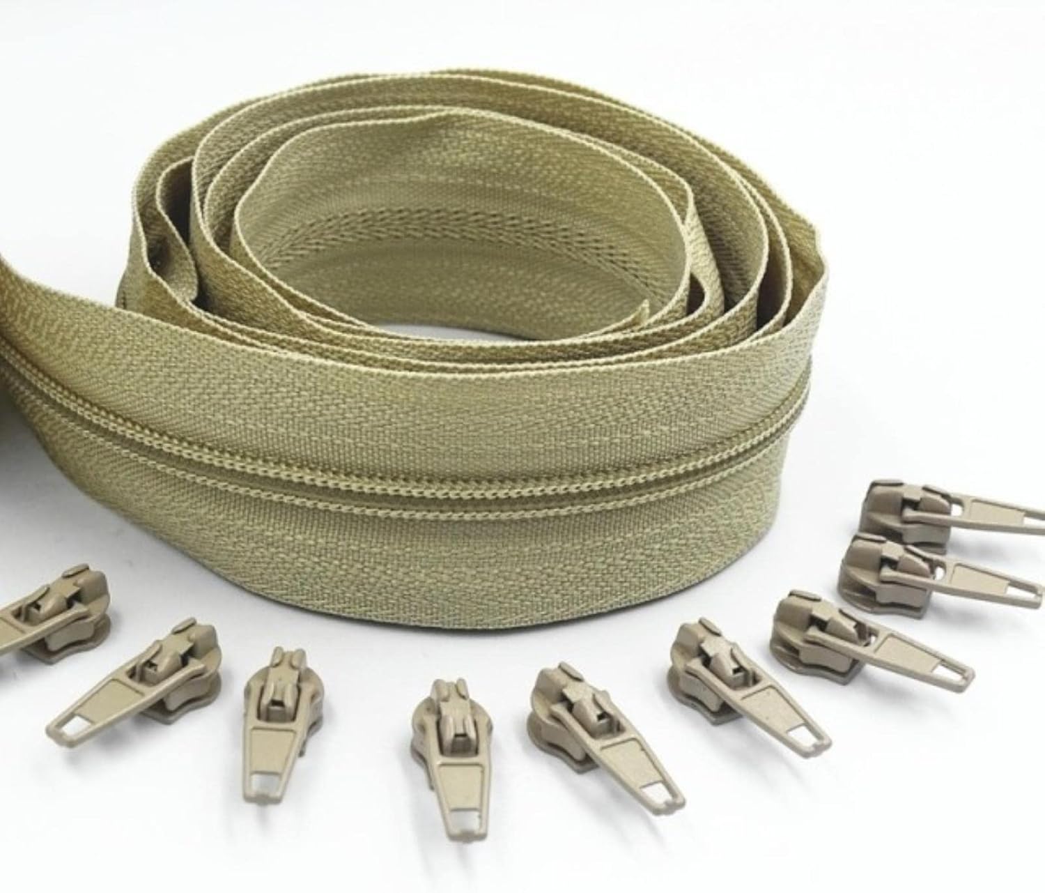 ジッパープルコード、ジッパー交換用プラー、金属ジッパー、クローズドエンドジッパー、コイルジッパー、10メートルのジッパー付きヤードナ