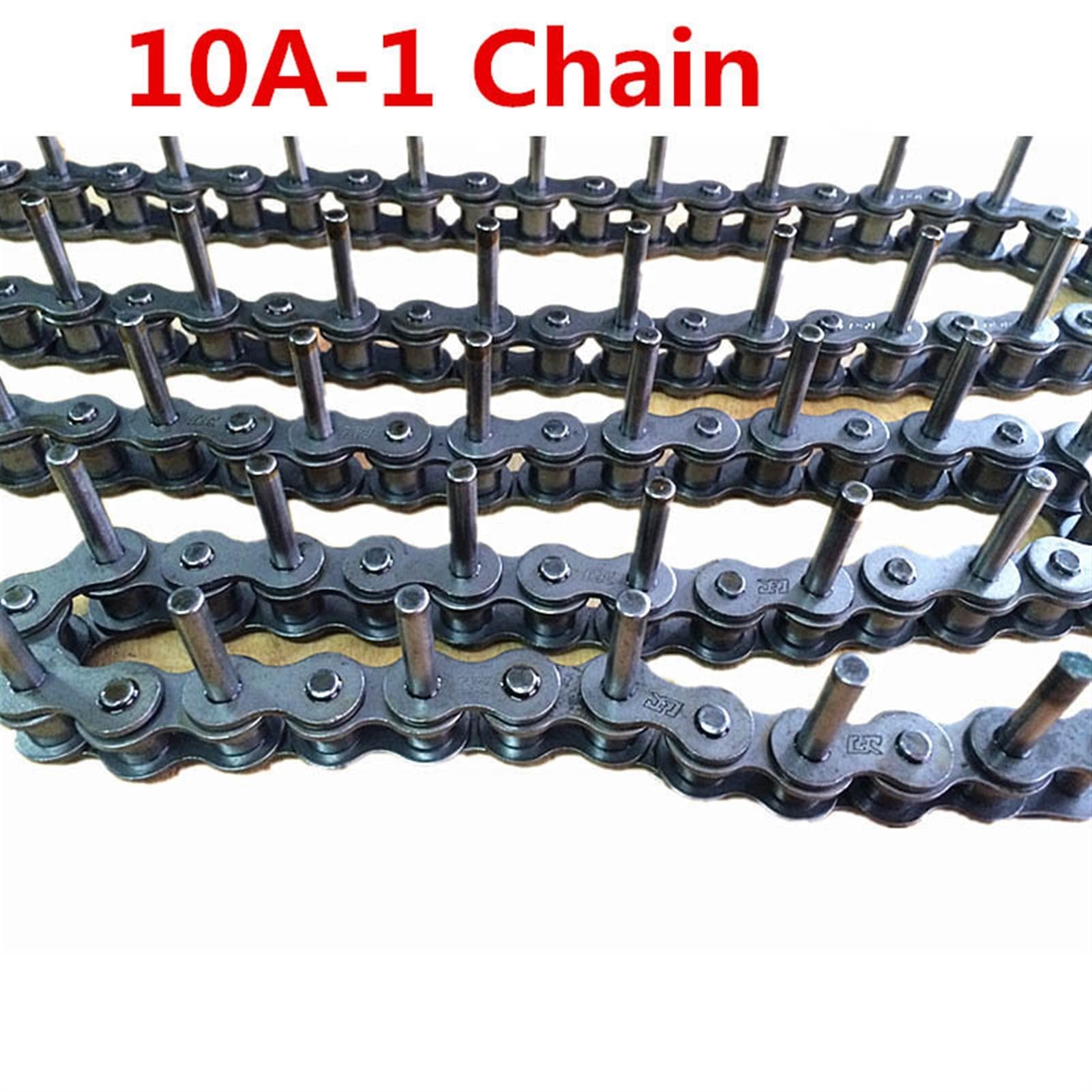 1PCS 1.5m Length 96 Links 25mm Pin 10A-1 Short Pitch Transmission Conveyor Roller Chain with Special Extended Pins MINGPING