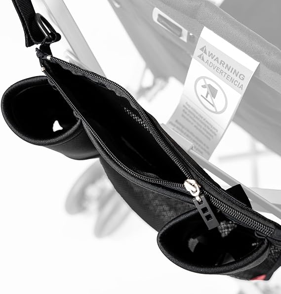 Maclaren Major Elite Universal Organizer with Cup Holder, Fits Major Elite Special Needs Pushchair (Black)