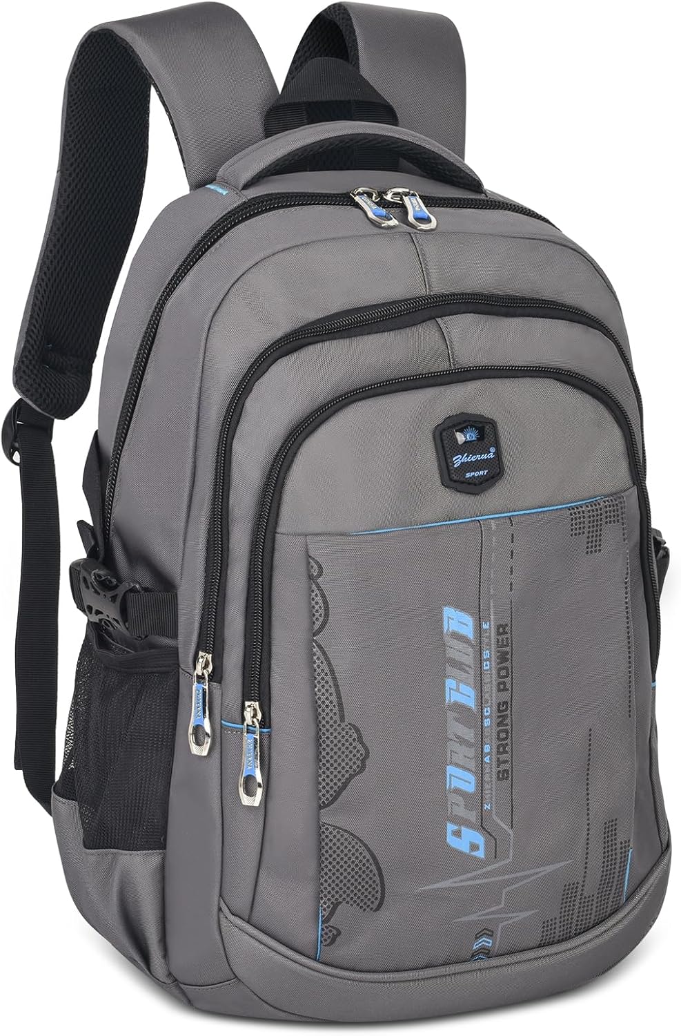 SIVENKE Backpack School Bag 15.6 Inches Multifunctional Laptop Backpack Sports Bag 35L Backpack, Grey / blue