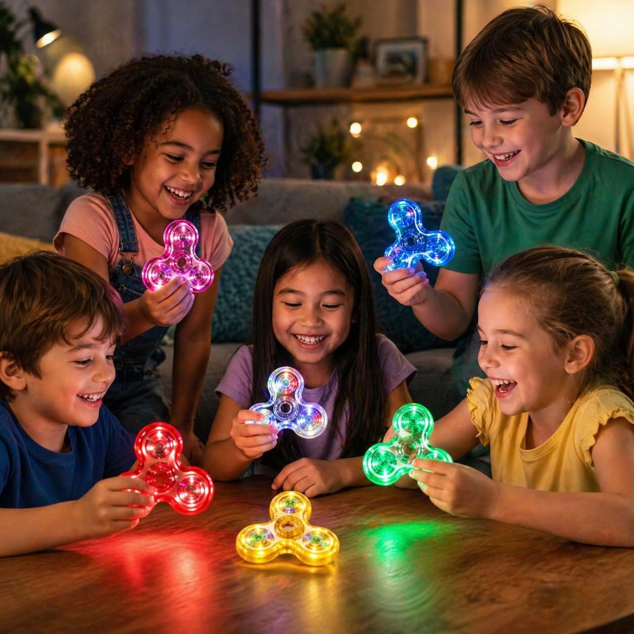 Gigilli Fidget Spinners Lot de 12, Fête Favors LED Fidget Spinner Jouets pour Enfants, Soulagement du Stress Jouets Sensoriels, Sac de Fête Pâques Remplisseurs Cadeau