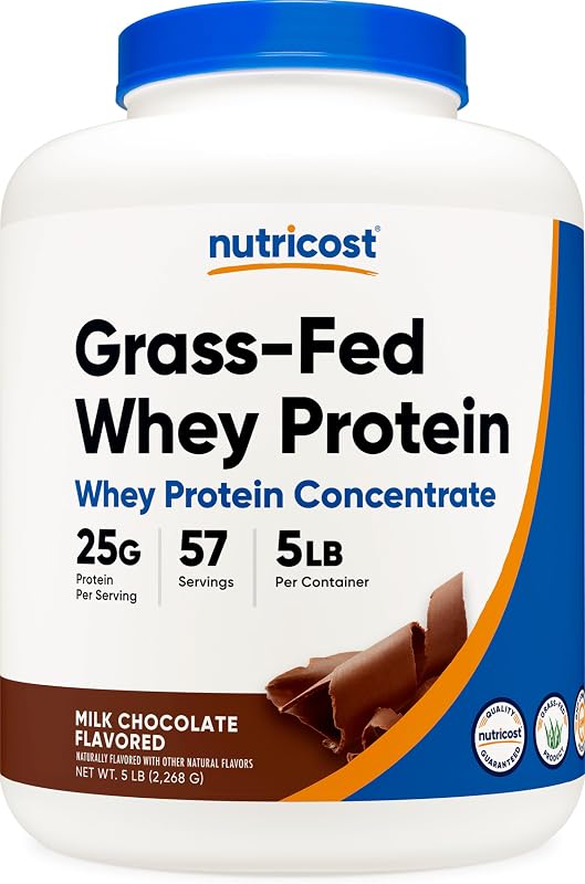 Nutricost Grass-Fed Whey Protein Concentrate Powder (Chocolate) 5LBS