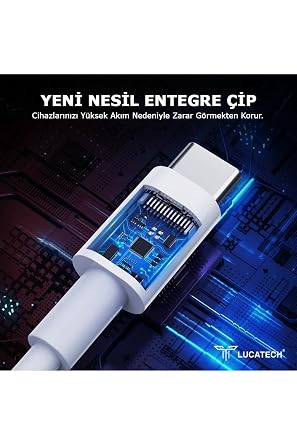 PD Type-C Hızlı Şarj Kablosu, Huawei Nova 14/Nova 14 Pro/P60/Mate 60 Pro/Nova 11 ile Uyumlu, Fiber LKC208PD704