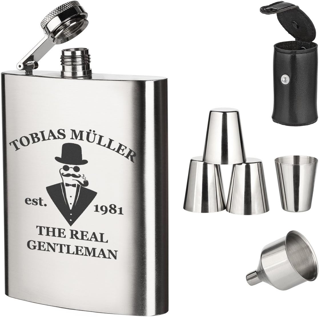 fiaschetta per uomini con nome