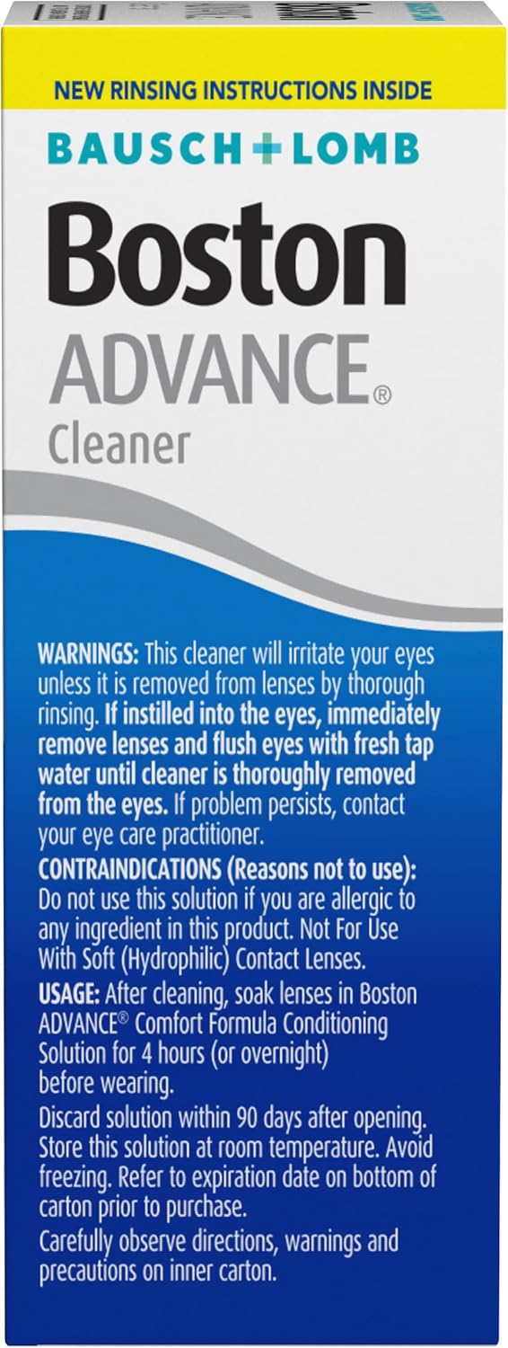 Contact Lens Solution by Boston Advance, for Gas Permeable Contact Lenses, 1 Fl Oz : Health & Household
