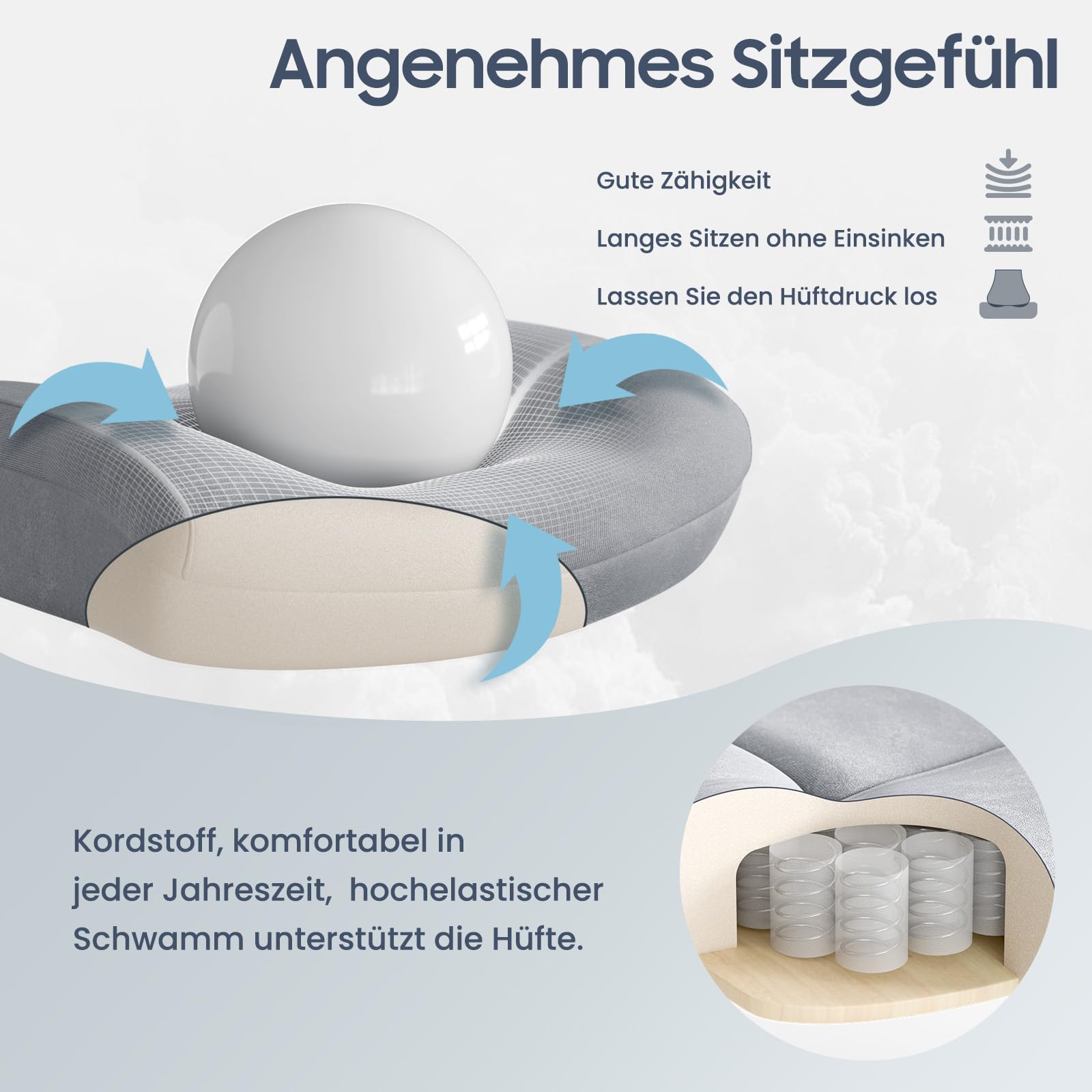 Bürostuhl 200kg, Chefsessel, Office Chair XXL Breiter Sitzfläche