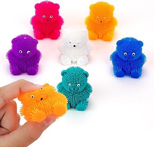 Miniatura 1 de Juguetes de oso globo  Figuras de mini osos paffers de 1.75 pulgadas  rellenos de huevos de Pascua  Gummy Bear 48 piezas  Juguetes para apretar para