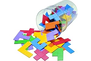 LEARNING ADVANTAGE - Brightly Colored Manipulative Shape Pattern Block Toy Set