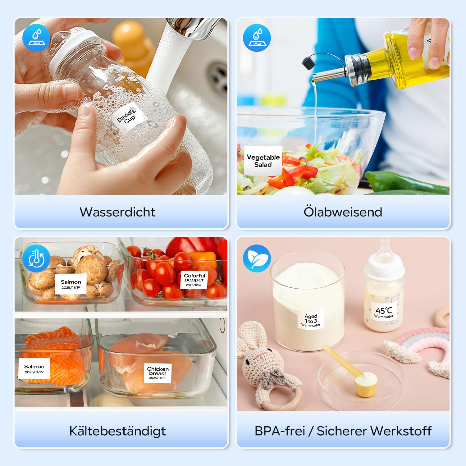Memoking Etikettendrucker, Etikettendrucker Selbstklebend Barcode Etikettendrucker für Einzelhandel, Büro und Zuhause Kompatibel mit iOS und Android für Heim, Büro
