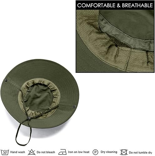 Miniatura 8 de 2 Pack Boonie Sun Hat for Men & Women with UV Protection UPF 50+ for Fishing,Hiking,& Gardening