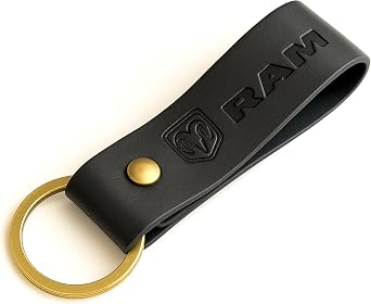 RAM Keychain Genuine Leather Officially Licensed Dodge Ram 1500 Accessories Truck Key Chain Accessories