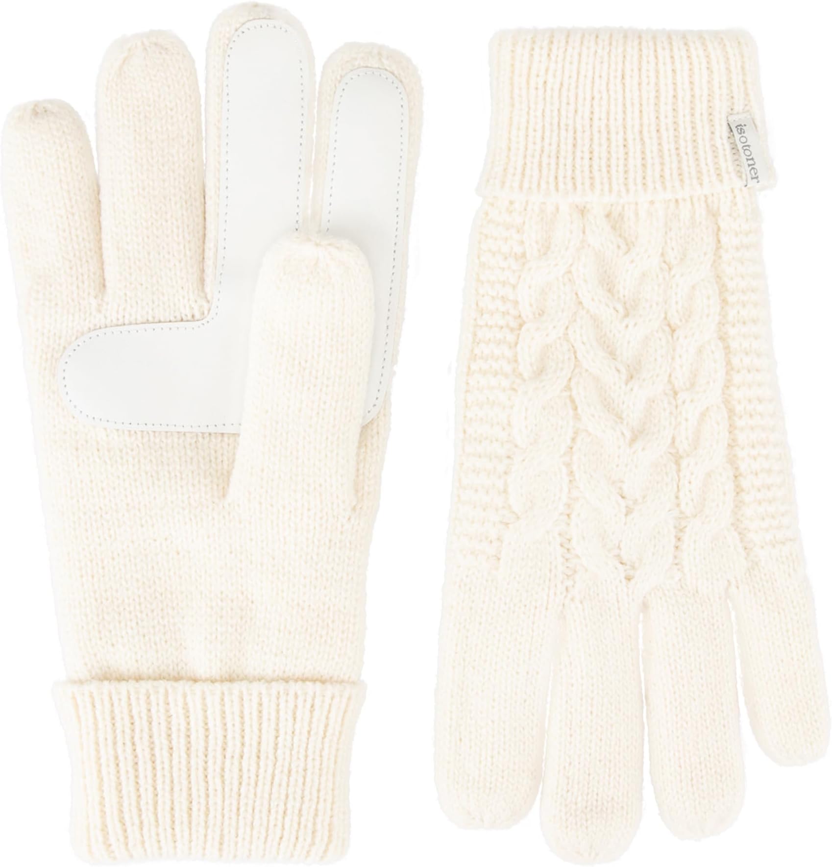 Women's Touchscreen Cable Knit Sherpasoft Gloves