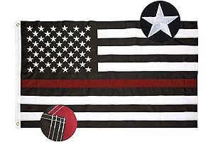 Embroidered Thin Red Line Firefighter Flags: Honor Law Enforcement Officers with Pride