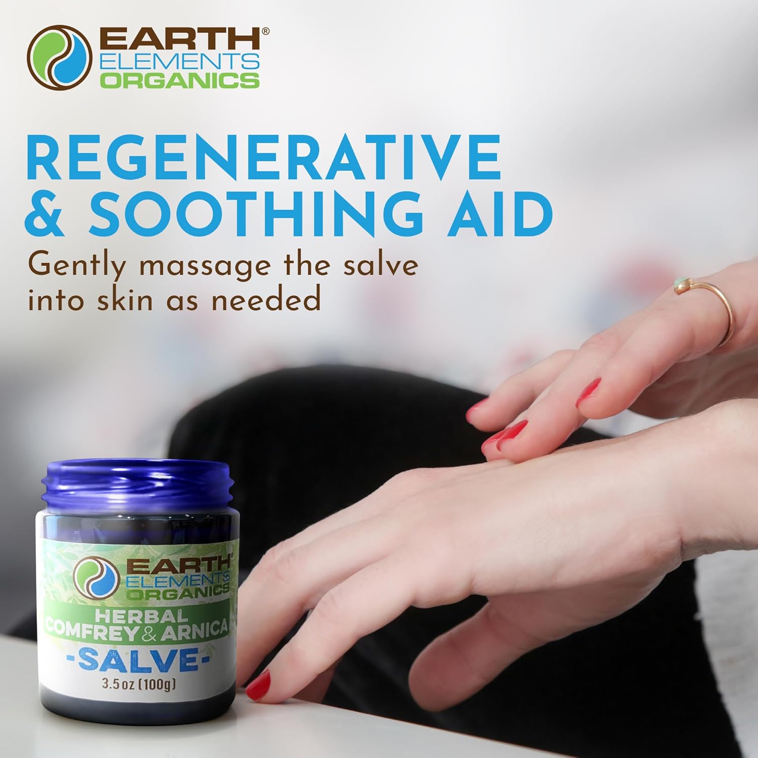 Arnica & Comfrey Salve - Herbal Blend of Oils, Beeswax, Vitamin E, Tea Tree Oil, Skincare, Body Care, Light Herbal Salve - 3.5oz - Image 7