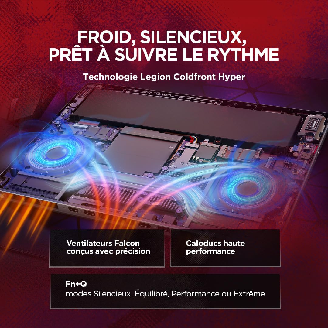 Lenovo Legion 5a 15AHP11 - Ordinateur Portable Gaming 15.3'' OLED 165Hz (AMD Ryzen 7 250, RAM 16Go, SSD 512Go, NVIDIA RTX 5060 8Go, Windows 11 Home) Clavier 1 Zone rétroéclairé AZERTY Français - Noir