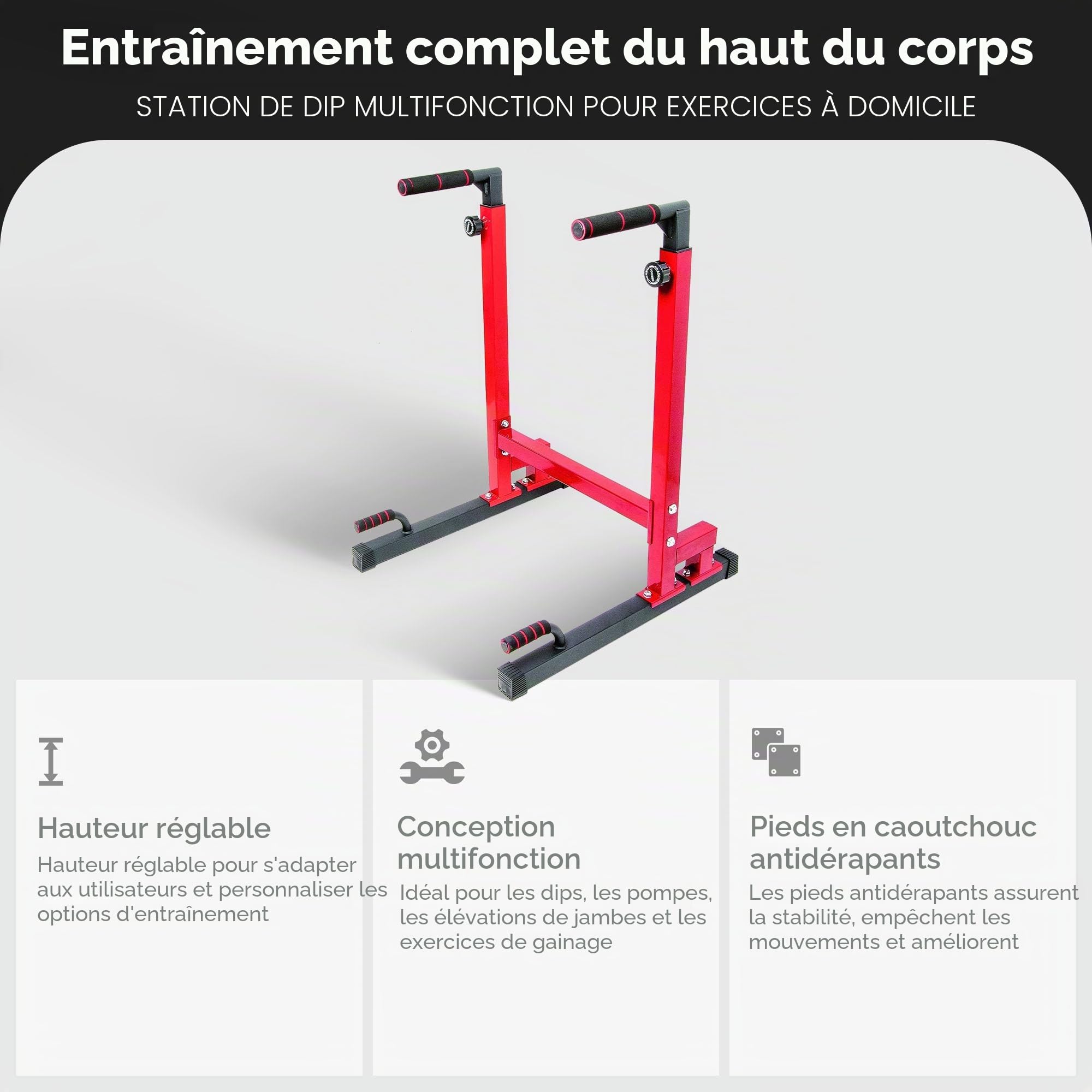 BalanceFrom Barre de trempage pour station de trempage multifonction avec conception structurée améliorée, capacité de 236 kg