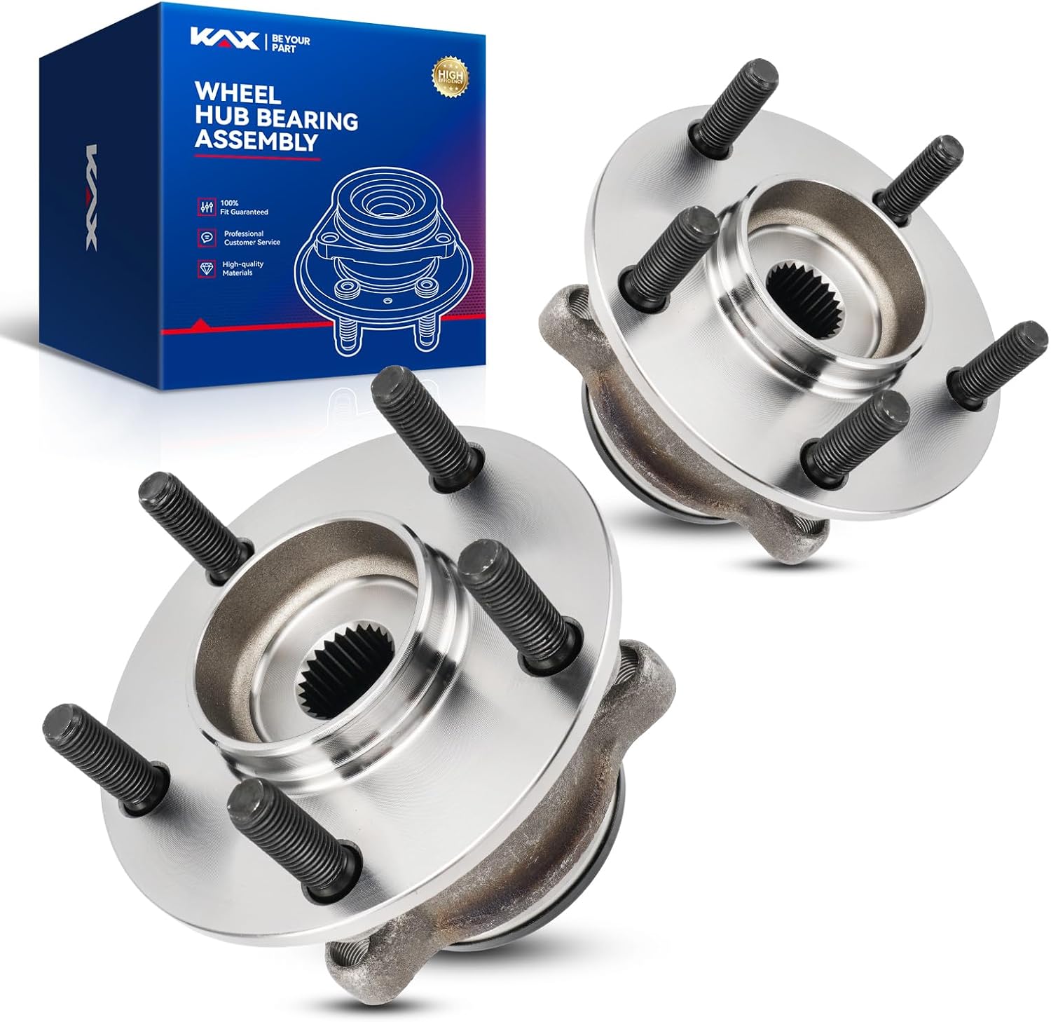 KAX 512564 Pair Rear Wheel Bearing Compatible with Mitsubishi Outlander Sport 2013-2020 4WD, Mitsubishi Outlander 2014-2020 AWD, Mitsubishi Eclipse Cross 2018-2020 AWD,5 Lugs