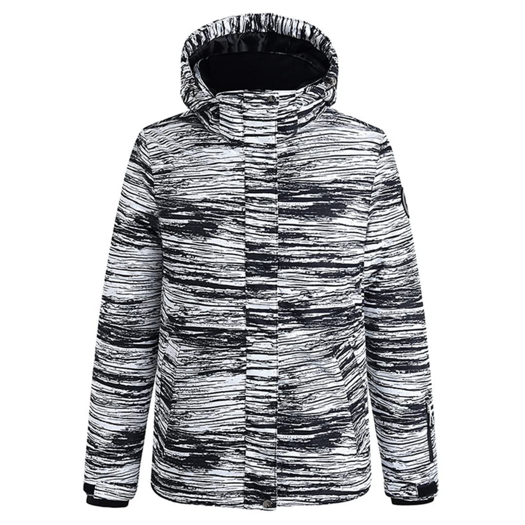 Chaqueta de esquí impermeable de montaña y pantalones a prueba de viento invierno cálido abrigo con capucha snowboard traje de nieve chaqueta de lluvia SYFK L