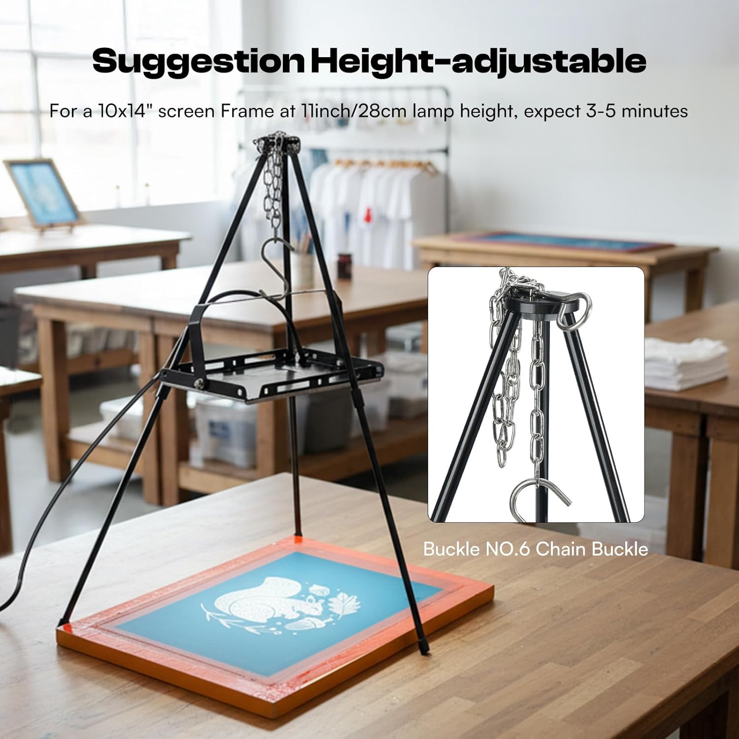 Caydo 50W LED Exposure Unit for Screen Printing, UV Screen Printing Curing Lamp with Light Stand, UV Light for Resin Curing and Cyanotypes