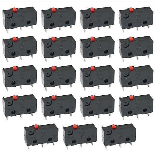 SJZBIN 15PCS Micro Limit Switch - Snap Action Button Type, Mini ...