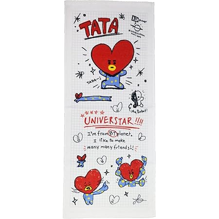 Amazon Co Jp 丸眞 フェイスタオル1p Bt21 スケッチ Tata 公式 グッズ 34 80cm ホーム キッチン