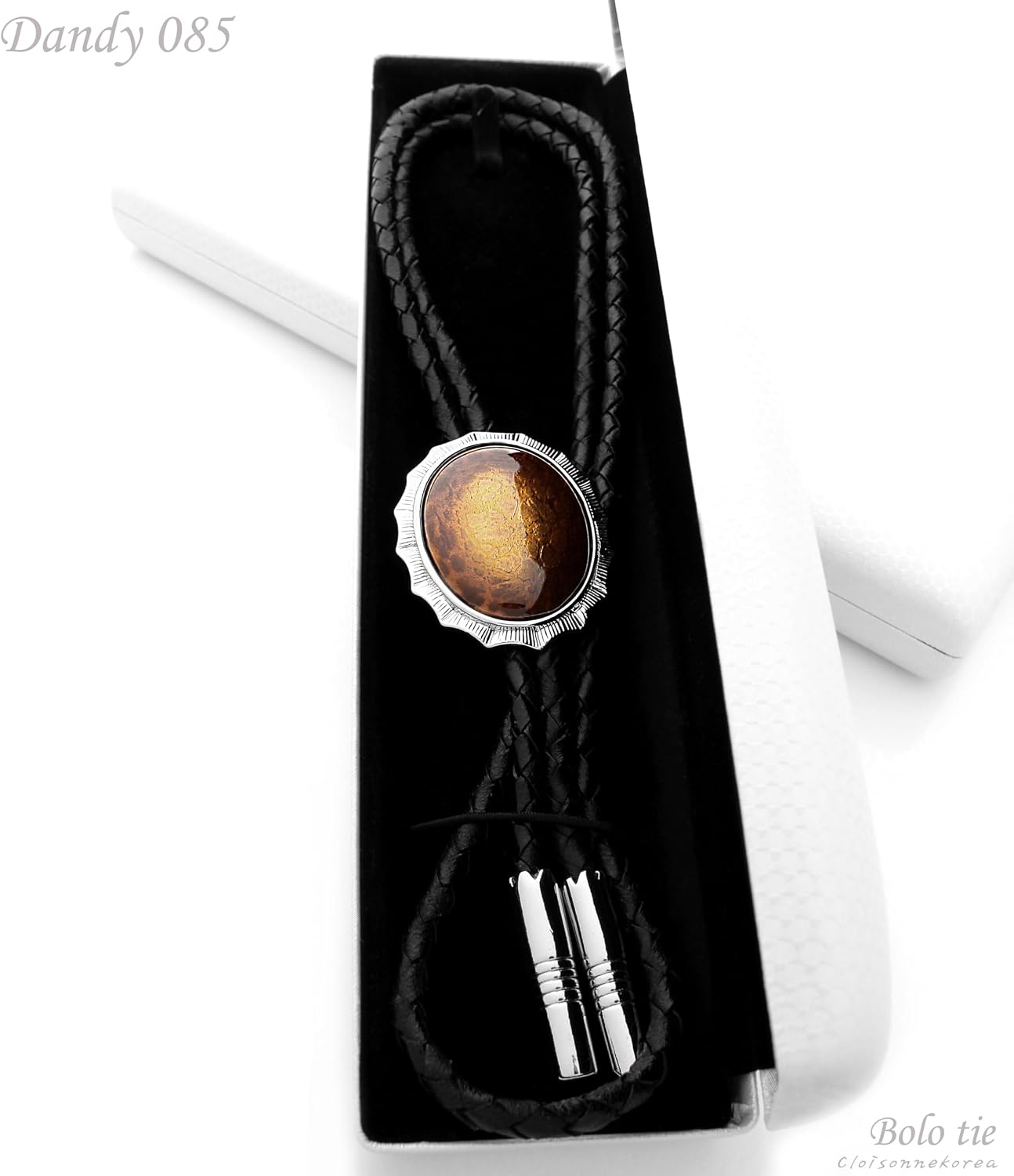 Dandy 085 Bolo Tie Handcrafted Cloisonné Jewelry with Gold & Gold Technique