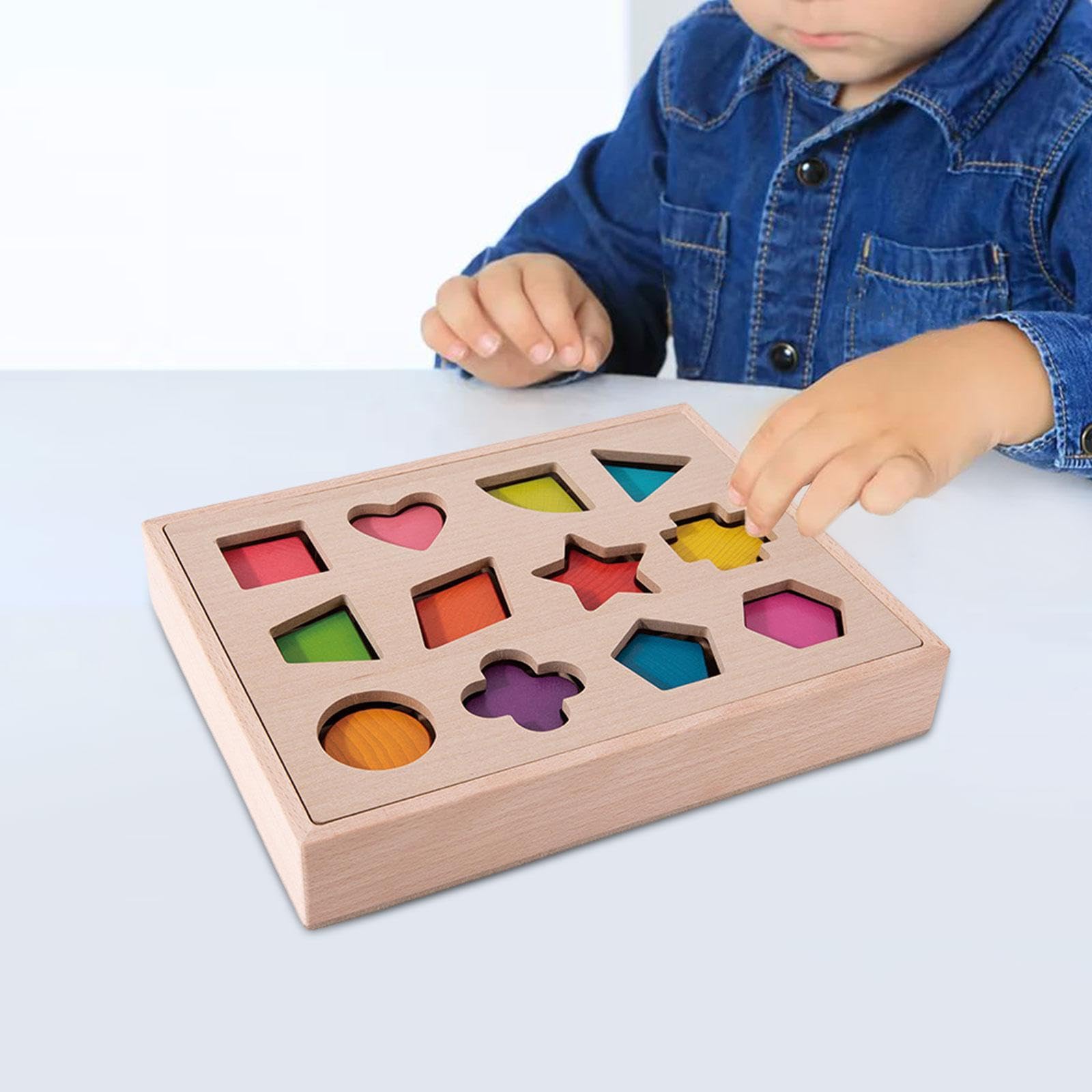 Generic Holzform Sortierspielzeug für Kinder, Puzzle Und Matching Box Zur Förderung Der Koordination, Bunt