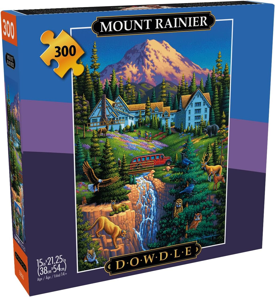 Buffalo Games - Eric Dowdle - Mount Rainier - 300 Piece Jigsaw Puzzle for Adults -Challenging Puzzle Perfect for Game Nights - Finished Size is 21.25 x 15.00