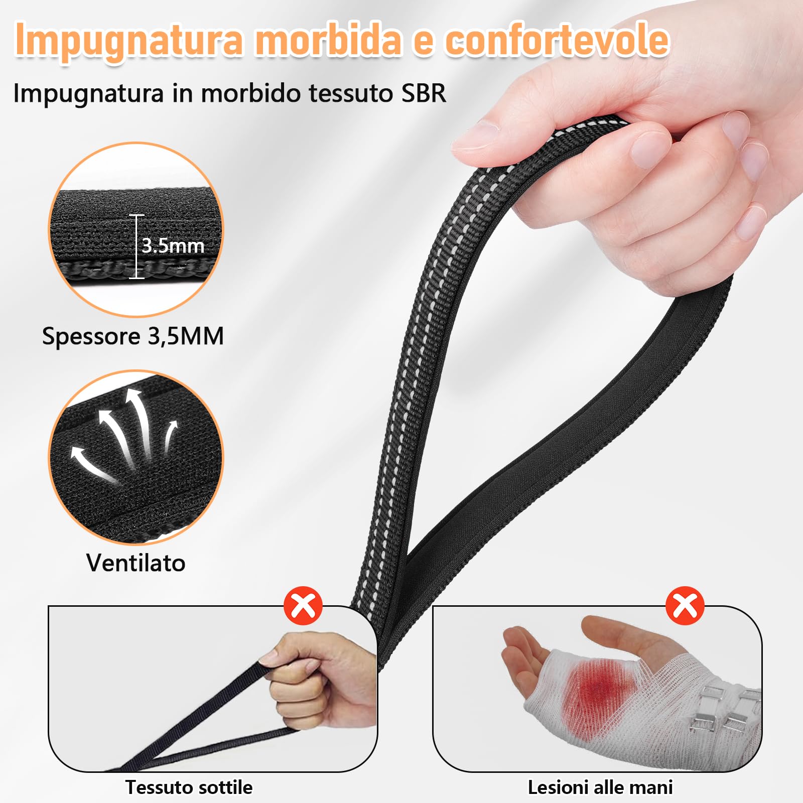 X XBEN Guinzaglio Addestramento per Cani Resistente e Leggero, 3M 5M 10M 15M 20M 25M 30M 50M Lunghina per Cane, Guinzaglio per Cani Con Impugnatura Comfort e fibbia a D, per Tutti i Cani